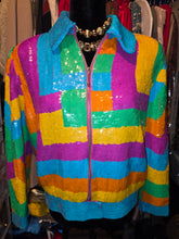 Load image into Gallery viewer, Colorful Sequin 80s Jacket