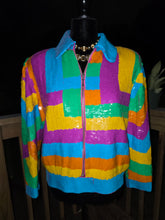 Load image into Gallery viewer, Colorful Sequin 80s Jacket