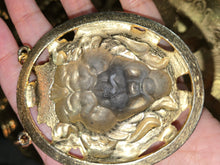 Load image into Gallery viewer, NAPIER 1970s Vintage Francis Fujio Gold-Tone Lion Medallion Runway Statement Necklace