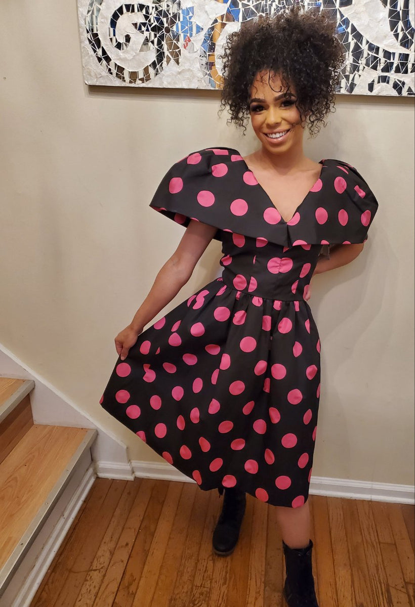 80s Polka Dot Dress The Rugged Rose Atl