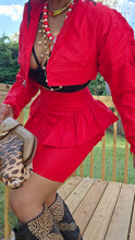 Load image into Gallery viewer, Red Vintage High Waist Set
