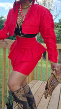 Load image into Gallery viewer, Red Vintage High Waist Set
