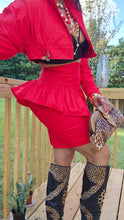 Load image into Gallery viewer, Red Vintage High Waist Set
