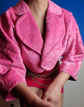 Load image into Gallery viewer, Ultra crop pink shacket
