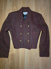 Load image into Gallery viewer, Wool Crop jacket w/gold buttons
