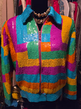 Load image into Gallery viewer, Colorful Sequin 80s Jacket
