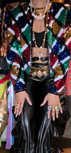 Load image into Gallery viewer, 1980s Colorblock Sequin Jacket
