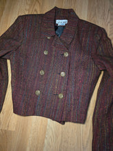 Load image into Gallery viewer, Wool Crop jacket w/gold buttons
