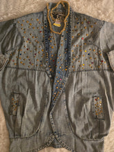 Load image into Gallery viewer, Oversized vintage denim gem jacket
