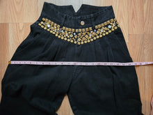 Load image into Gallery viewer, Vintage Bling Qween Black high waisted jeans
