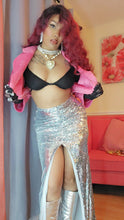 Load image into Gallery viewer, Silver Sequin Skirt
