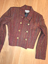 Load image into Gallery viewer, Wool Crop jacket w/gold buttons
