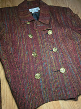 Load image into Gallery viewer, Wool Crop jacket w/gold buttons
