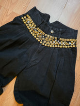 Load image into Gallery viewer, Vintage Bling Qween Black high waisted jeans
