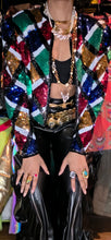 Load image into Gallery viewer, 1980s Colorblock Sequin Jacket
