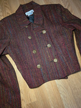 Load image into Gallery viewer, Wool Crop jacket w/gold buttons
