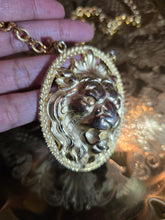 Load image into Gallery viewer, NAPIER 1970s Vintage Francis Fujio Gold-Tone Lion Medallion Runway Statement Necklace
