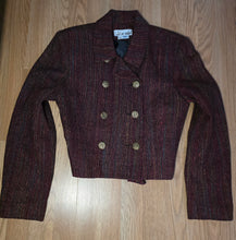 Load image into Gallery viewer, Wool Crop jacket w/gold buttons
