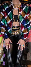 Load image into Gallery viewer, 1980s Colorblock Sequin Jacket
