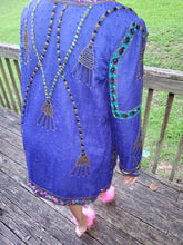 Load image into Gallery viewer, Blurple Sequin Vintage Duster
