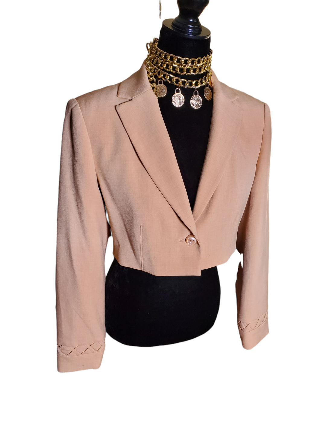 Just Peachy cropped blazer